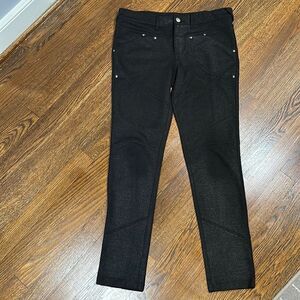 Free People Metallic Black Knit Skinny Pants - Size 29